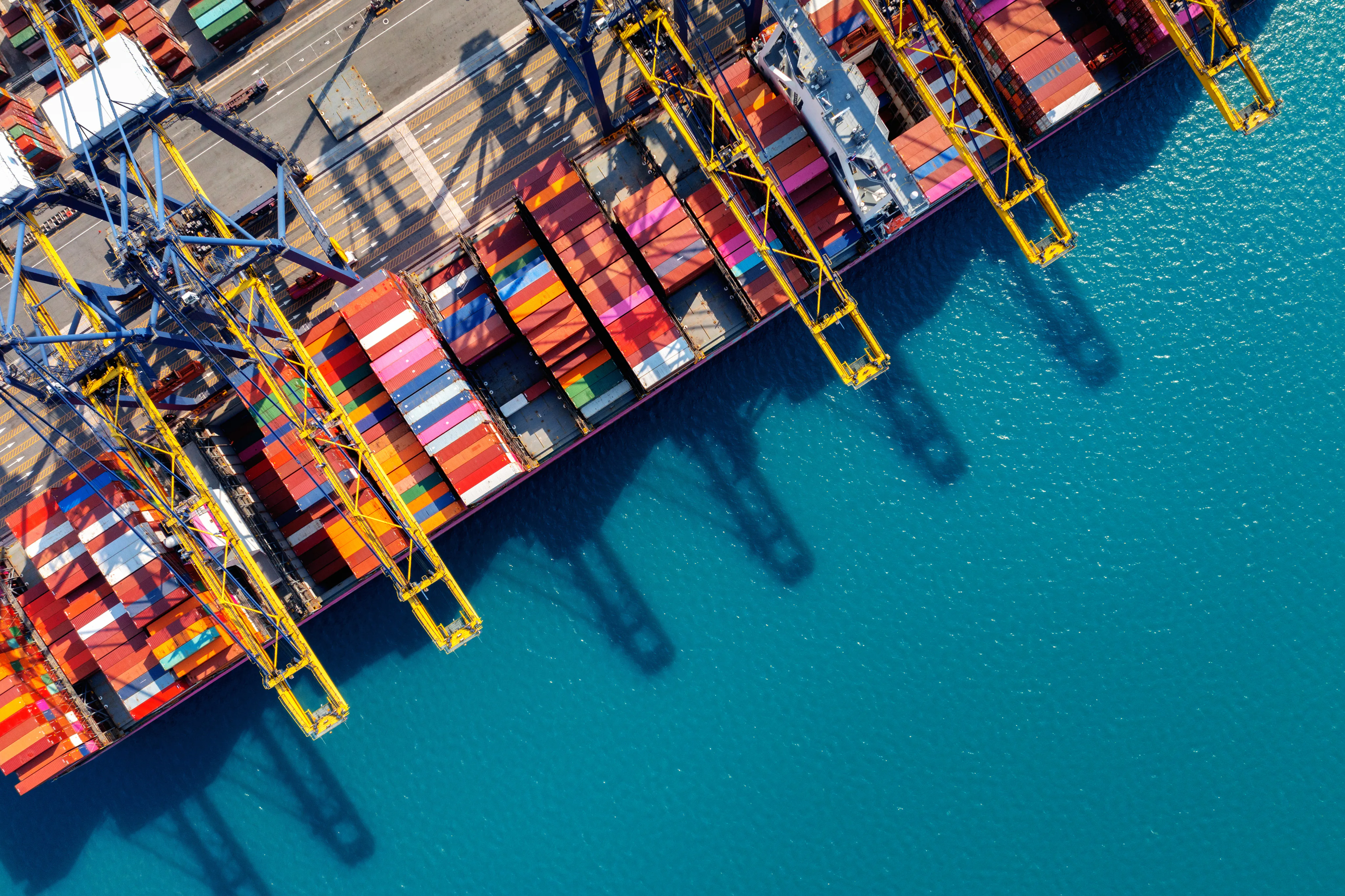 Container terminal from above